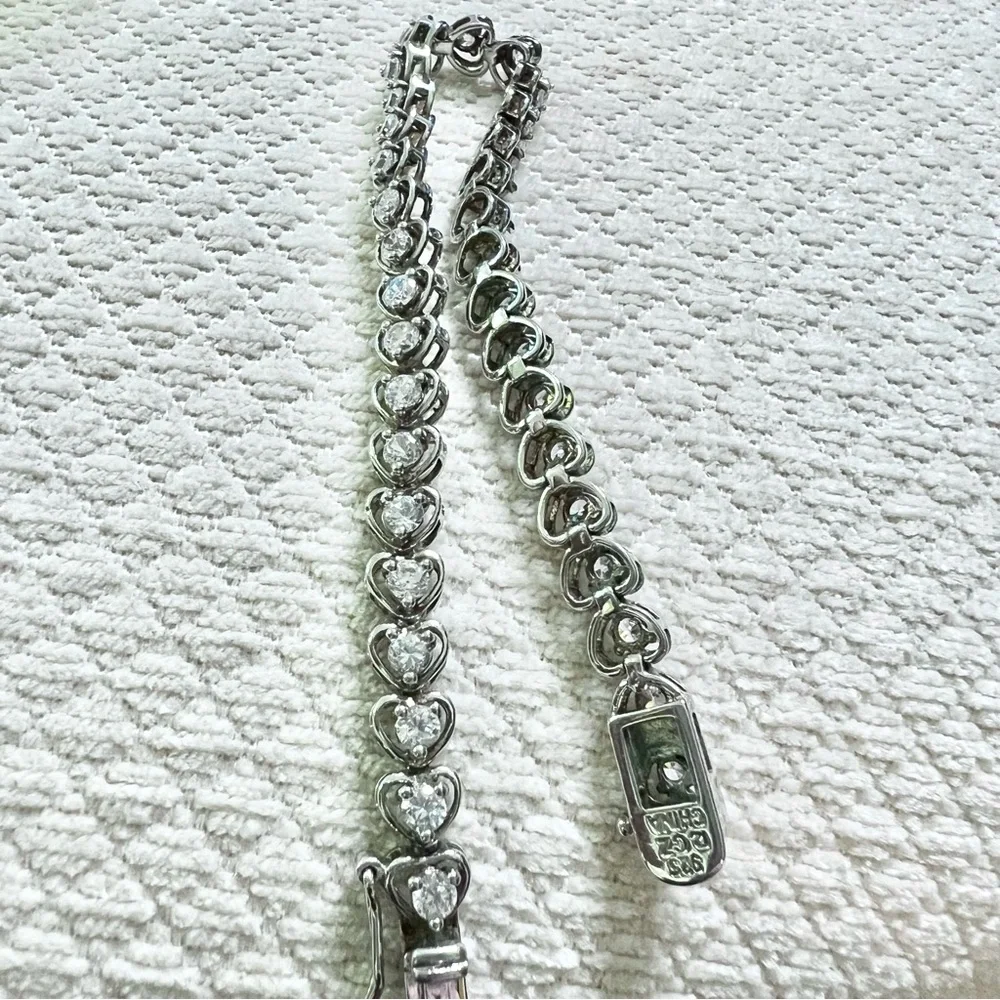 Ross Simons sterling silver 925 CZ tennis bracelet vintage - Picture 7 of 9